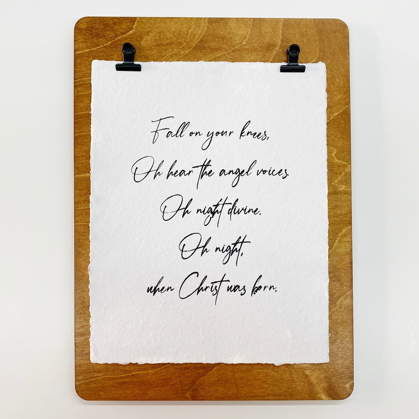 fall on your knees handmade paper print