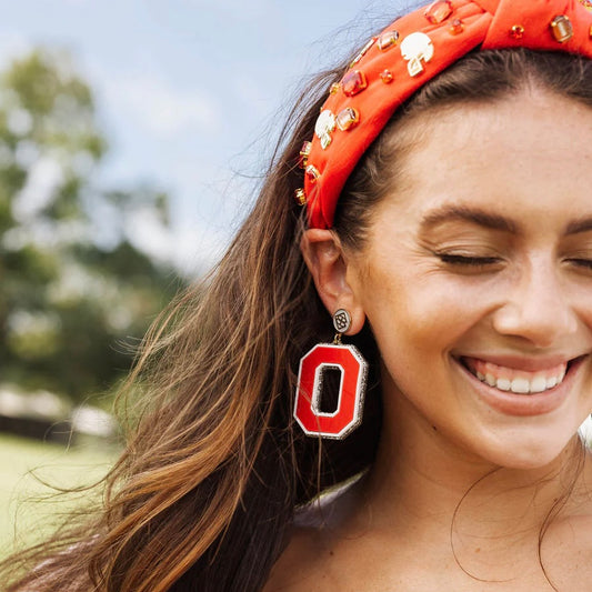 ohio state logo earrings