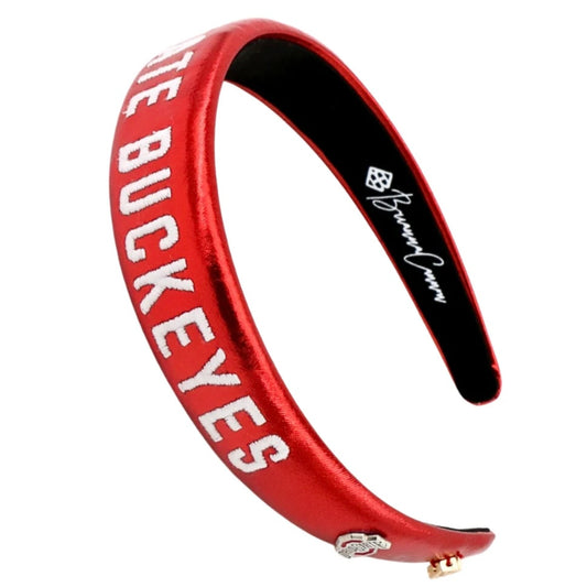 ohio state thin embroidered headband