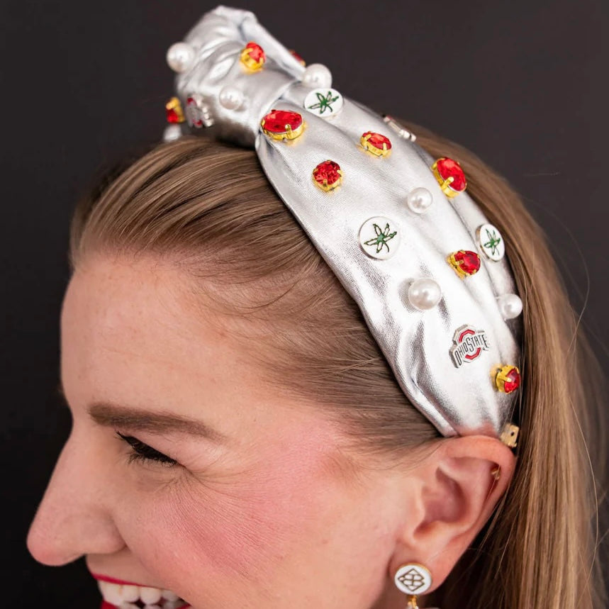 ohio state silver logo headband