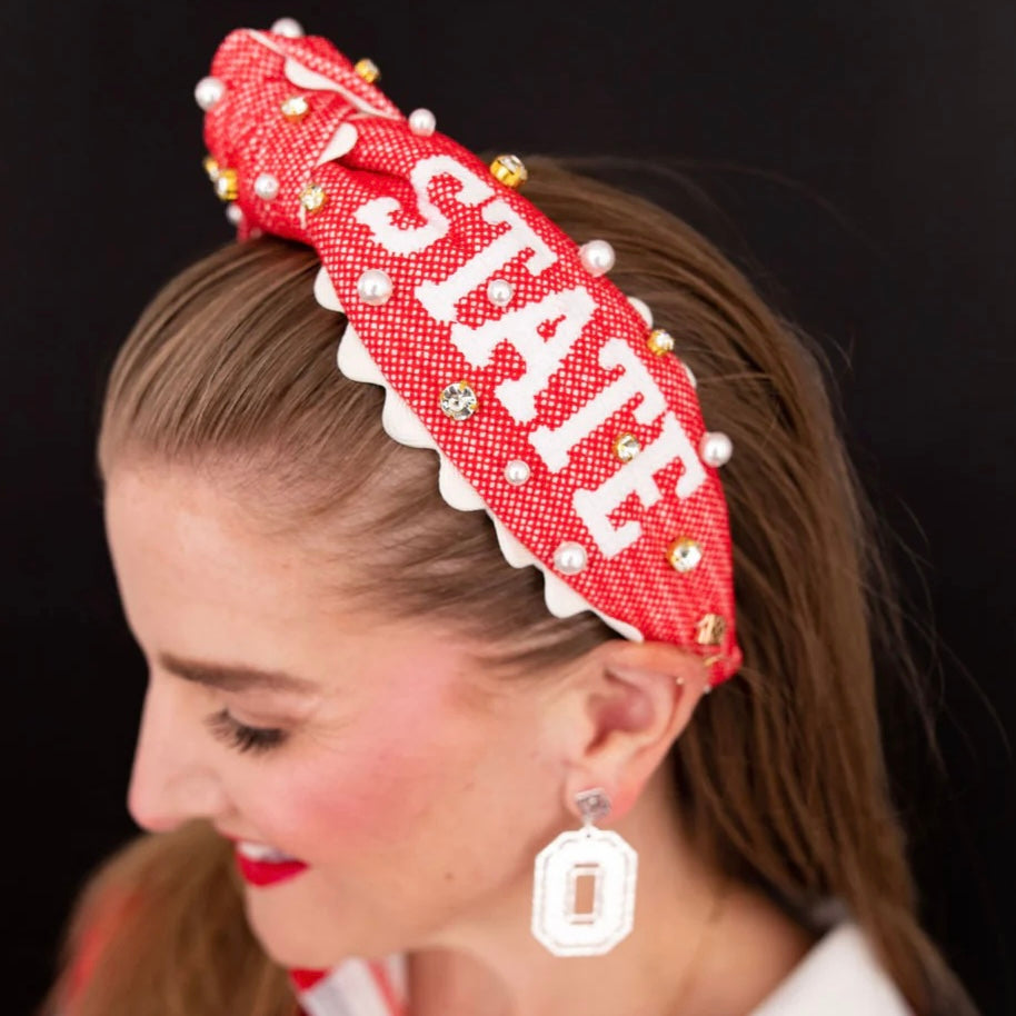 ohio state cross stitch headband