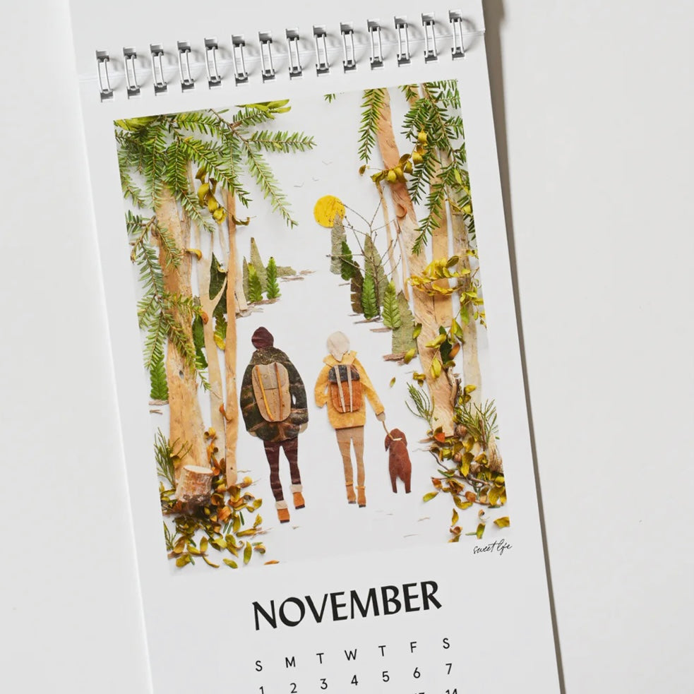 2026 floral art desk calendar