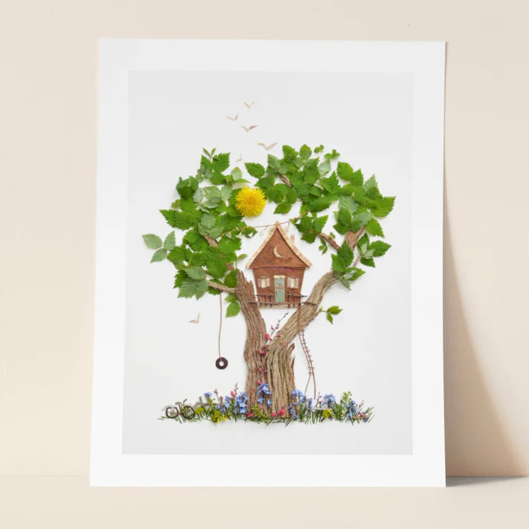 tree house floral print