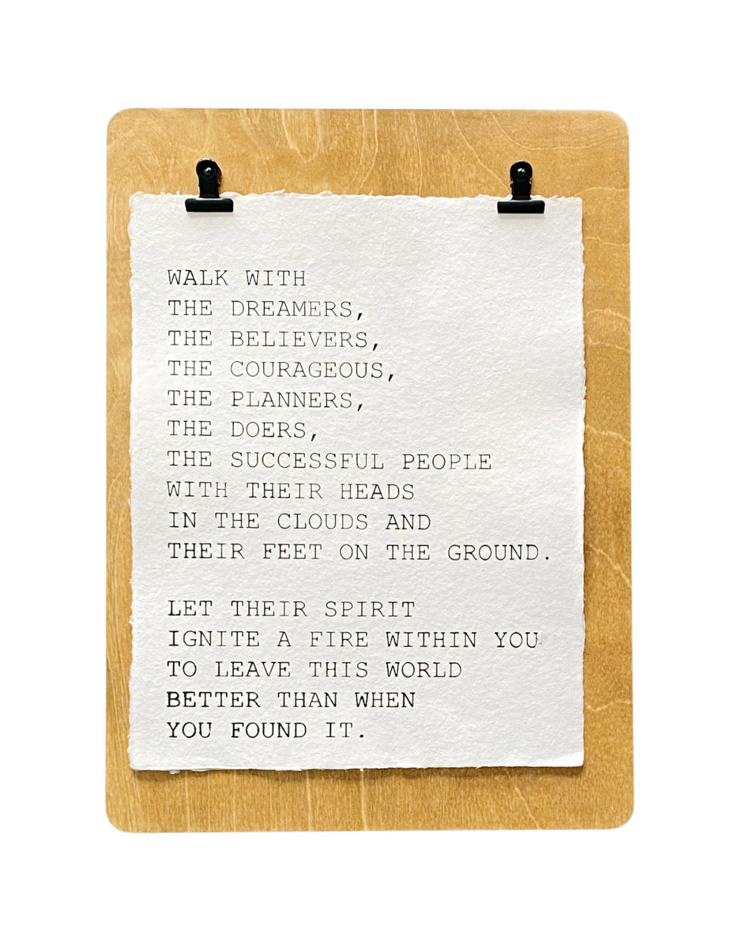 walk with the dreamers handmade paper print