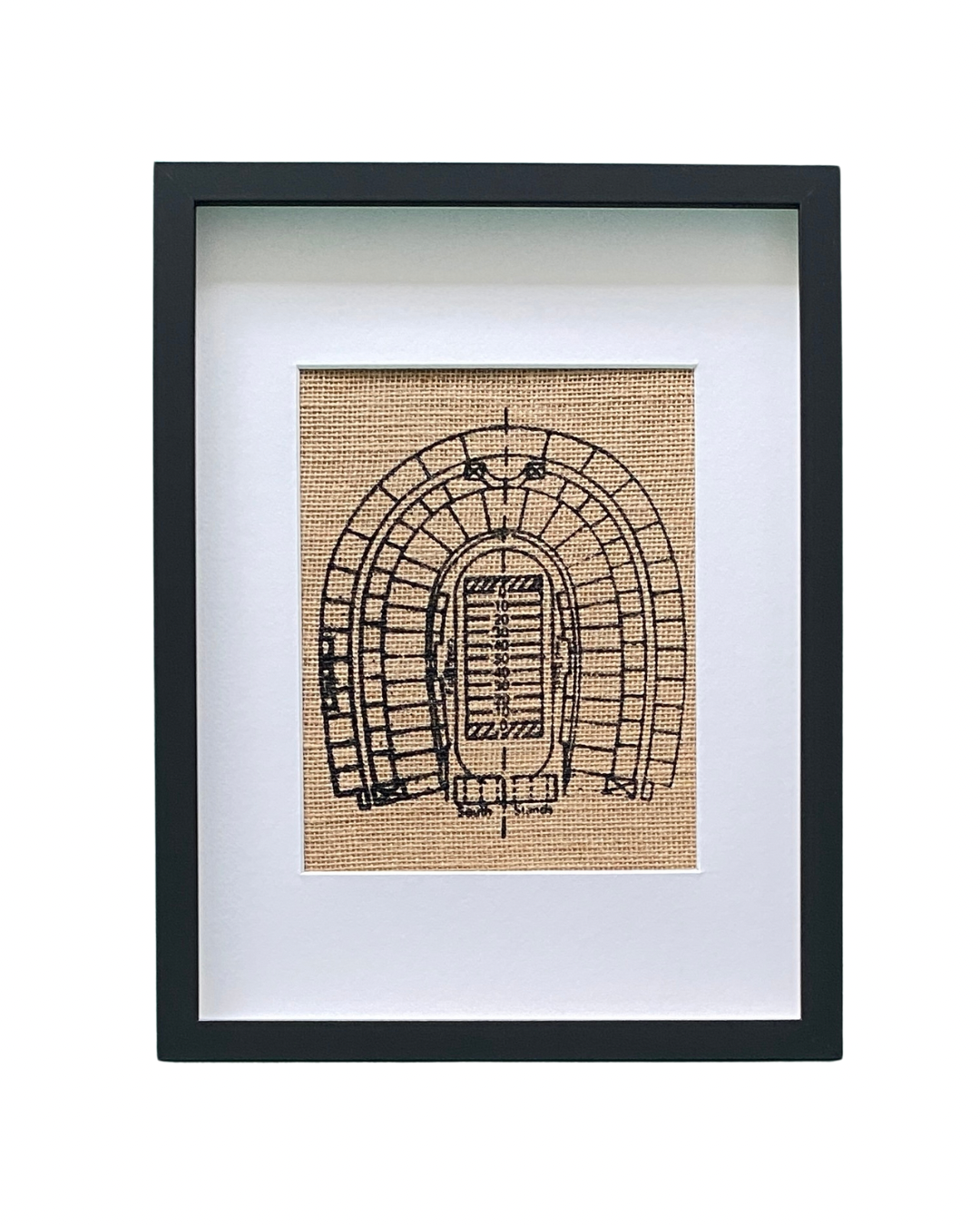 the shoe burlap print