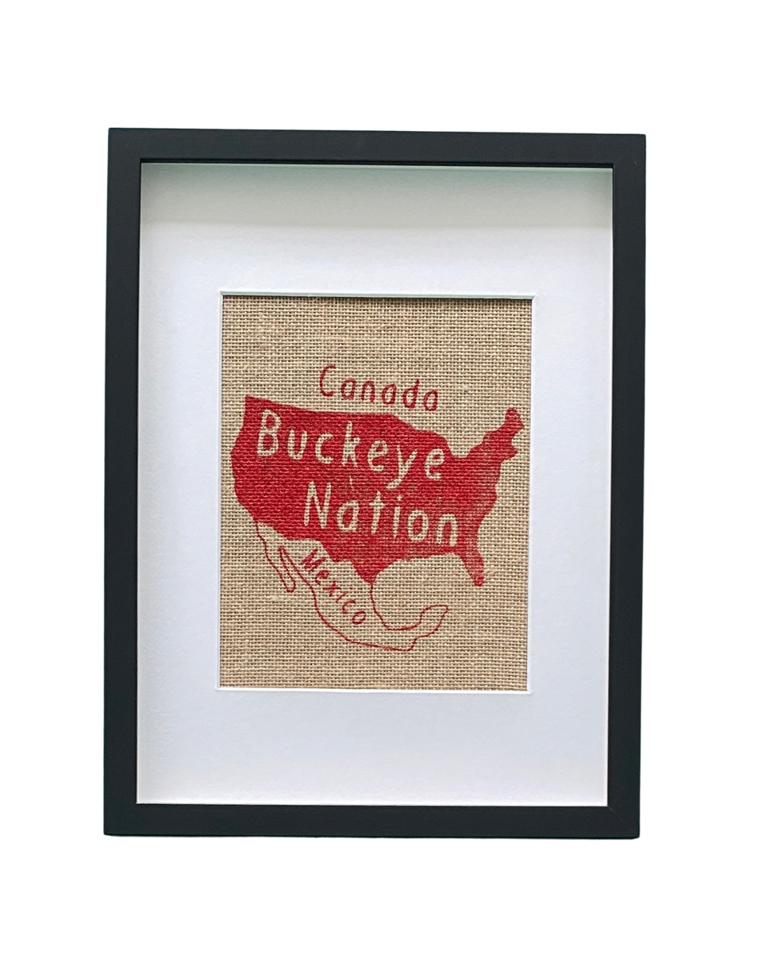 buckeye nation burlap print