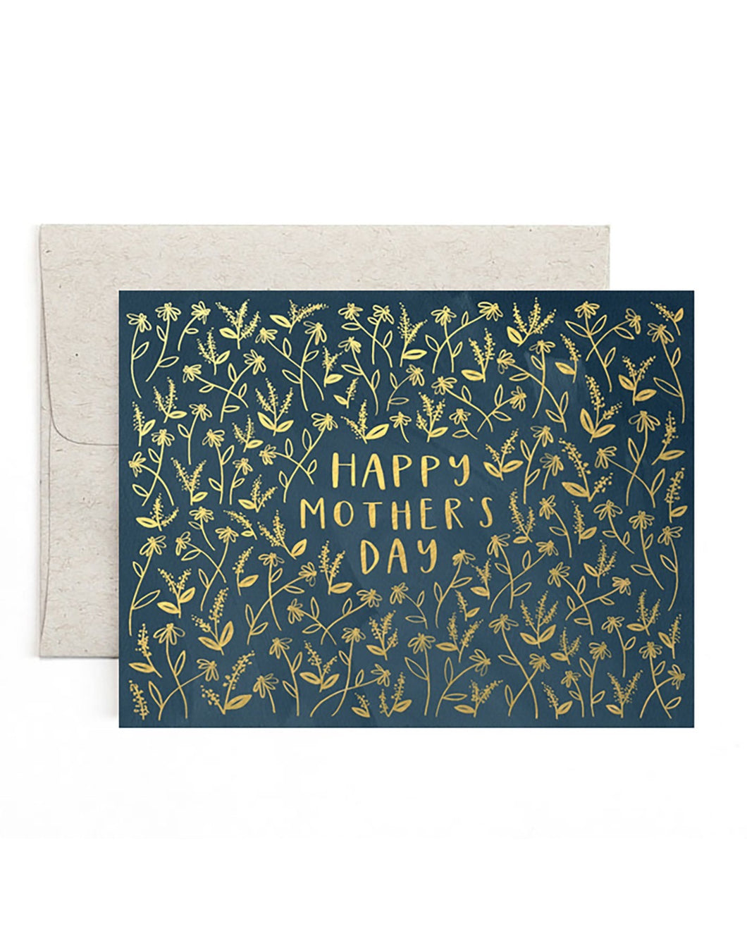 Mother's Day navy floral greeting card