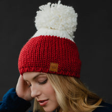 Load image into Gallery viewer, turning red pom hat
