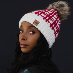 holiday vibes pom hat