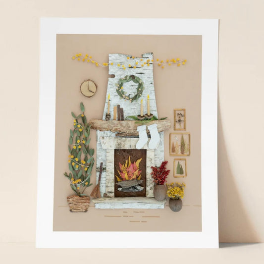 cozy christmas floral print