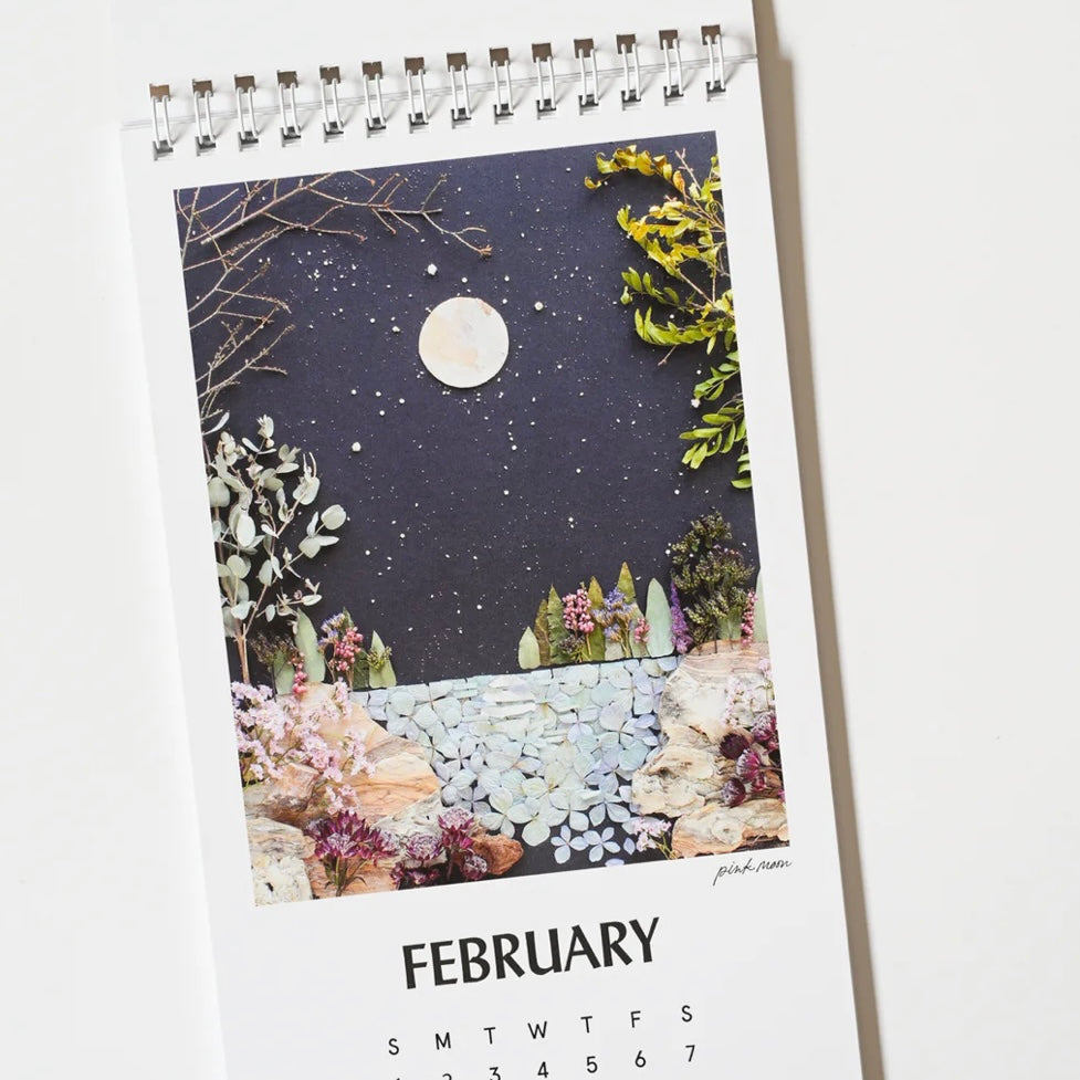 2026 floral art desk calendar