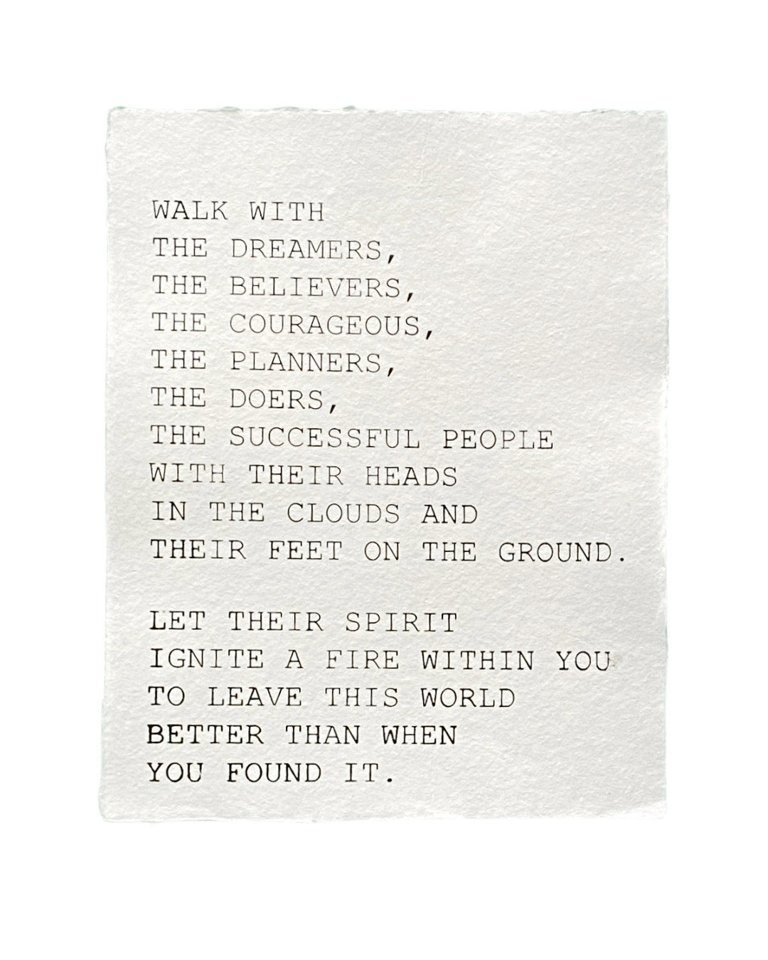 walk with the dreamers handmade paper print