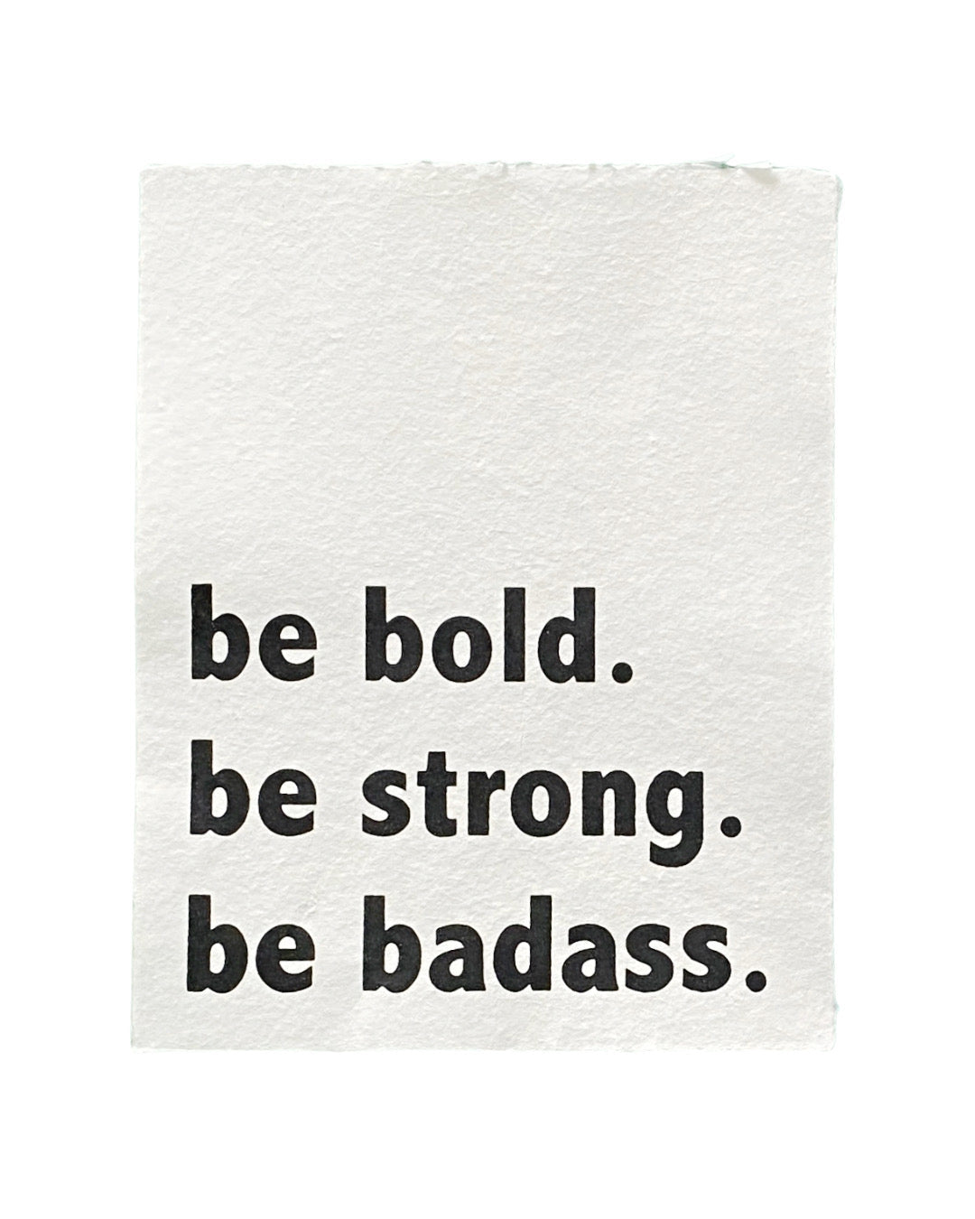 be bold favorite handmade paper print