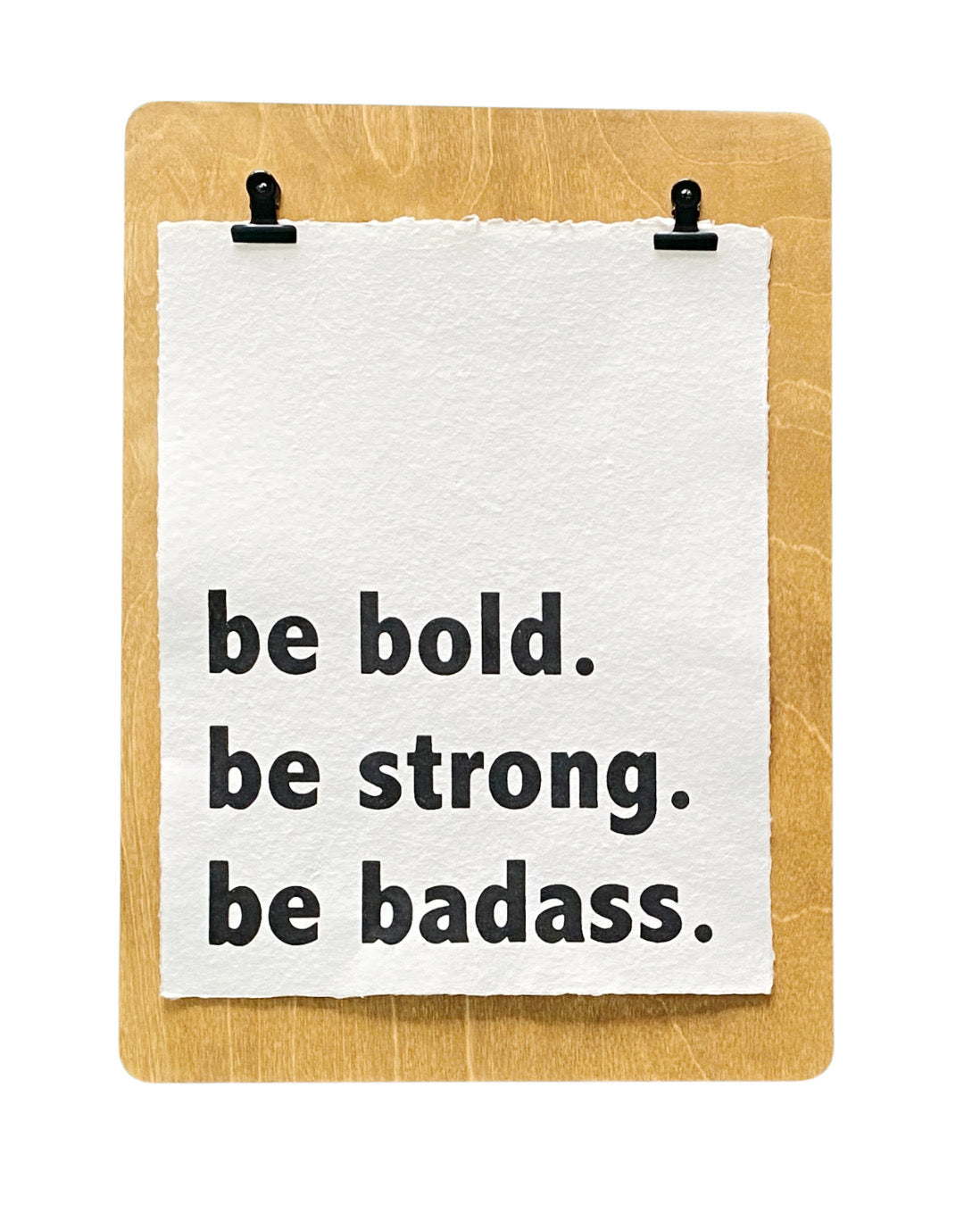 be bold favorite handmade paper print