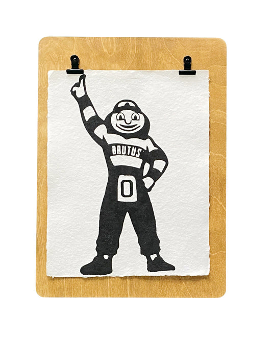 brutus handmade paper print