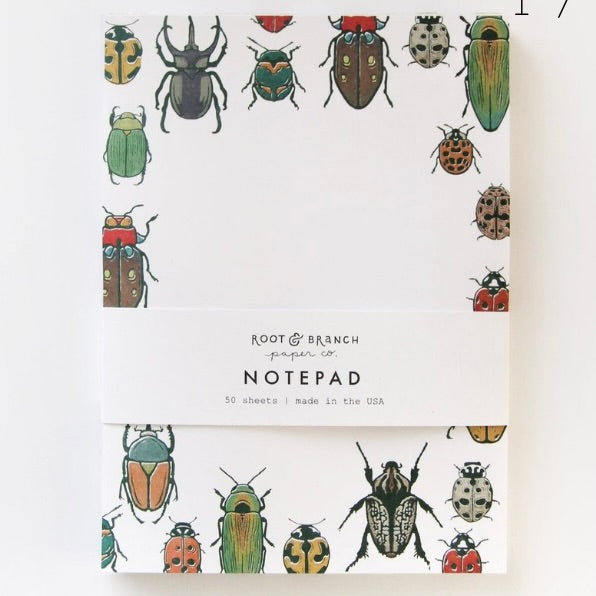 beetle flat notepads