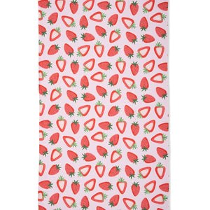 sweet strawberry geometry towel