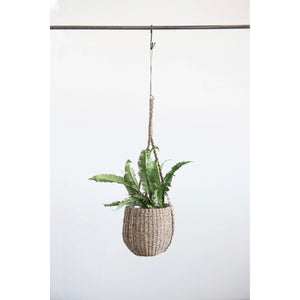 hanging basket planter w/plastic lining