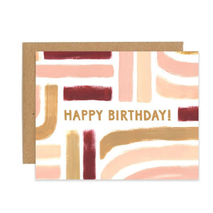 sunset stripe birthday card