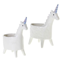 Load image into Gallery viewer, 5.75&quot; lolly unicorn planter
