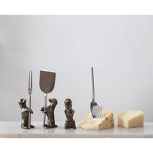 Load image into Gallery viewer, cheese knives w/dog stand, set
