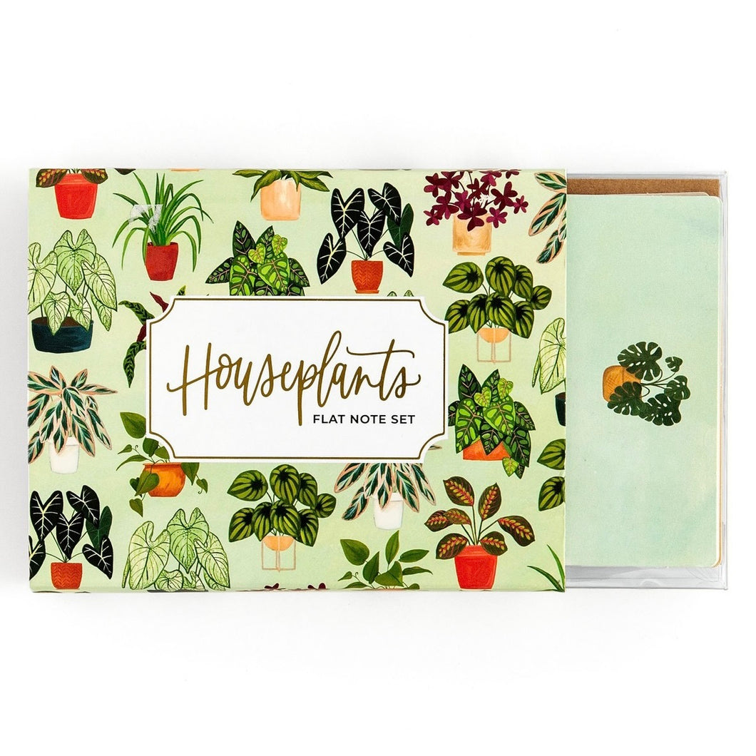 houseplants flat note set